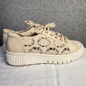 Soul Naturalizer Topaz Platform Lace Cutout Oxford Sneaker Ivory Beige Size 7